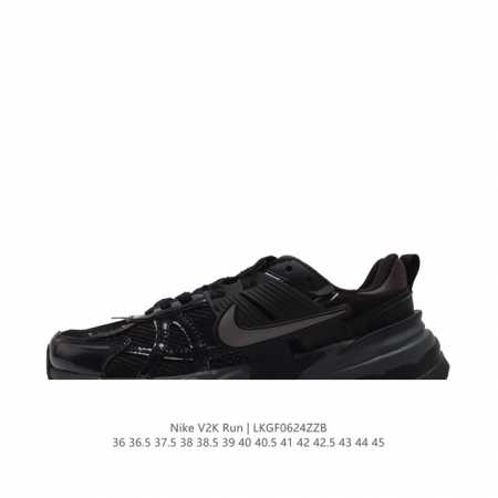 真标 Nike 耐克 V2K Run 减震防滑 复古低帮跑步鞋 超火复古跑鞋，采用太空革组合呼吸网眼布鞋面材质，搭载正确4层组合底模，嵌入TPU加固稳定模块,双 - 点击图像关闭