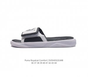 夏日新品 2020网红搭配 彪马puma Royalcat Comfort 皇家猫舒适海绵系列潮流百搭沙滩休闲运动一字魔术贴拖鞋 货号 3722 尺码 36-4