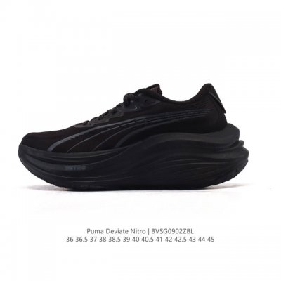 公司级 彪马 puma Deviate Nitro3男女士2025年新款跑步鞋减震舒适缓冲回弹简约软底运动鞋注氮泡沫橡胶鞋垫耐磨防滑百搭老爹鞋 Deviate