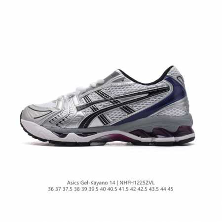 亚瑟士 Asics Gel-Kayano 14 公司级版本运动休闲透气专业缓震慢跑鞋。采用工程弹性双层再生网格密度鞋面材质，后跟3D可视gel缓震乳胶物料，升级 - 点击图像关闭