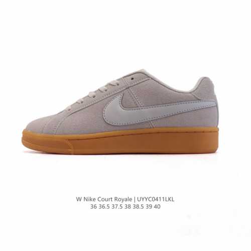 耐克 Nike 男女鞋秋冬季Court Royale Ac运动鞋休闲鞋板鞋 百搭小白鞋，焕新演绎元年款设计，塑就复古网球风范。鞋款承袭简洁线条、经典系带系统和醒