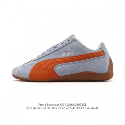 Puma Speedca Og 彪马极速赛车系列低帮德训风拼接复古百搭休闲运动赛车鞋 鞋款从80、90年代赛车手所穿的防火赛车鞋为原型，鞋身线条模仿了赛车的流线