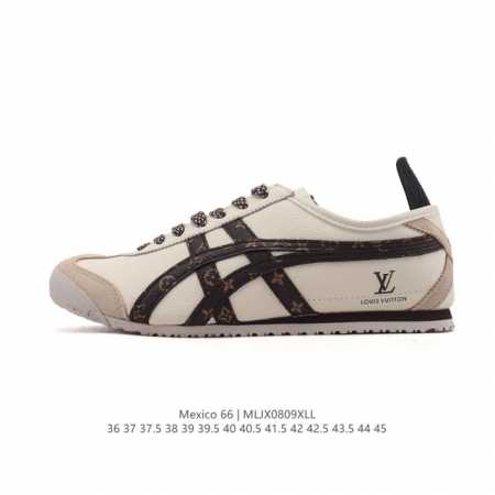 公司级 Asics 亚瑟士 男女鞋 配足弓鞋垫 日产经典老牌-鬼塚虎 Onitsuka Tiger Mexico 66经典墨西哥系列复古经典百搭板鞋休闲运动鞋慢 - 点击图像关闭