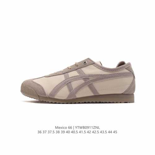 二代 头层皮 Asics 亚瑟士 男女鞋真标半码制 日产经典老牌-鬼塚虎 Onitsuka Tiger Mexico 66经典墨西哥系列复古经典百搭板鞋休闲运动