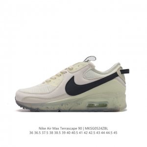 公司级 耐克nike Air Max Terrascape 90 复古休闲运动鞋厚底增高气垫缓震男女跑步鞋 ，革新外底设计，打造出众造型；半透明 Nike Gr