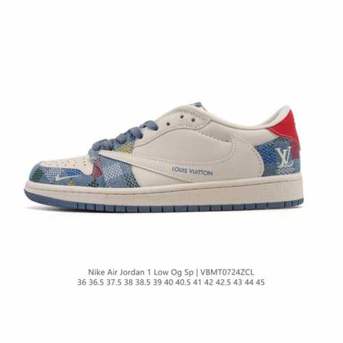 公司级 真标 耐克 Nike Air Jordan 1 Low Og Sp Military Blue Aj1乔1倒勾 2025年新款 蛇年新款 低帮篮球鞋 A