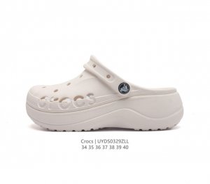 Crocs 沙滩洞洞鞋 女休闲厚底增高凉拖鞋 卡骆驰杨幂同款 厚底增高凸显大长腿沙滩鞋 选择尺码时 建议选大一码 脚感更舒适 这款没有鞋盒 类型 女鞋 尺码 3