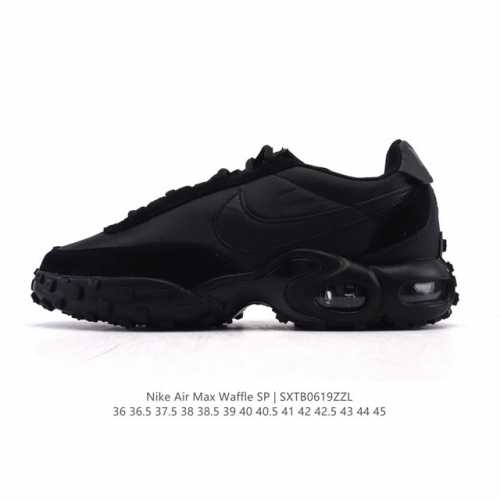 耐克 Nike Air Max Waffle Sp Action Green 休闲跑步鞋 气垫缓震运动鞋华夫饼Sp发售！Fv6946-301这款鞋款融合了Air