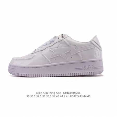 A Bathing Ape 安逸猿 男女同款气垫运动鞋复古板鞋 升级原楦原纸版数据开发，采用超软皮革鞋面材质，内置全掌Air Sole气垫定制联乘，日本里原宿潮 - 点击图像关闭