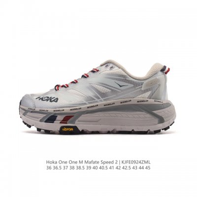 公司级 Hoka One One Mafate Three 2 男女子跑步鞋 越野跑新配色！采用 Mafate Speed 2 缓冲性良好的底部单元，搭载有快速