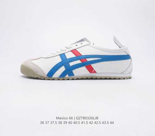 Asics 亚瑟士 男女鞋真标半码制 日产经典老牌-鬼塚虎 Onitsuka Tiger Mexico 66经典墨西哥系列复古经典百搭板鞋休闲运动鞋慢跑鞋 采用