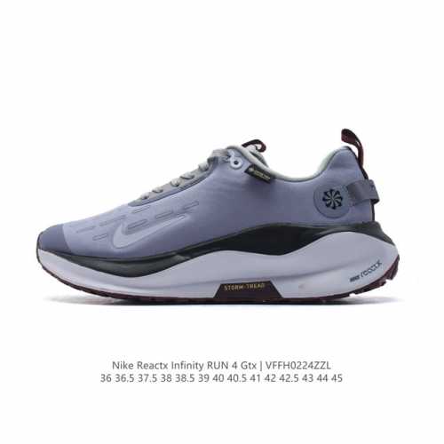耐克 Nike Infinity Run 4 Gore-Tex 男女子防水公路跑步鞋 厚底增高百搭老爹运动鞋。Nike Reactx 泡绵提供高出 Nike R