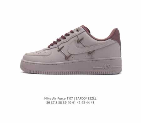 耐克 Nike Air Force 1 '07 Low 空军一号含气垫 低帮百搭厚底增高休闲运动板鞋。柔软、弹性十足的缓震性能和出色的中底设计，横跨复古与现代的 - 点击图像关闭