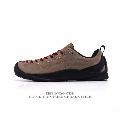 美国人气户外品牌-科恩Keen Jasper Rocks Sp贾斯珀都市系列复古低帮系带户外风露营徒步登山运动训练鞋 原楦型开发纸版，采用固色翻毛皮鞋面材质，内