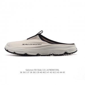 新品公司级 Salomon Rx Slide 3.0：缓震与透气设计透气轻量减震休闲运动恢复拖鞋 沙滩拖鞋 包头凉拖鞋 1. 缓震与支撑性 中底科技：采用超大尺