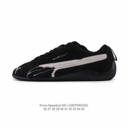 puma Speedca Og 彪马极速赛车系列低帮德训风拼接复古百搭休闲运动赛车鞋 鞋款从80、90年代赛车手所穿的防火赛车鞋为原型，鞋身线条模仿了赛车的流线 - 点击图像关闭