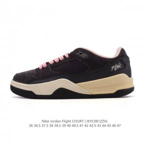 耐克 Nike 乔丹 Jordan Flight Court 时尚休闲 防滑耐磨 低帮运动鞋 复古篮球鞋 男女同款 Jordan 新鞋型 又来了！新配色曝光！滑