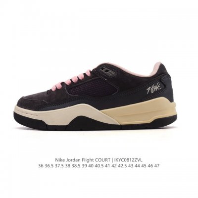 耐克 Nike 乔丹 Jordan Flight Court 时尚休闲 防滑耐磨 低帮运动鞋 复古篮球鞋 男女同款 Jordan 新鞋型 又来了！新配色曝光！滑