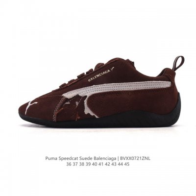 新品公司级 彪马 Puma 联名鞋款 Balenciaga X Puma Ultrasoft Speedcat 时尚复古运动板鞋，Balenciaga 与 Pu