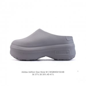 公司级 阿迪达斯 Adidas Adifom 夏季沙滩涉水百搭休闲拖凉拖鞋 超厚底增高 女鞋包头凉拖鞋。采用超轻95% 注塑 Eva塑料,5%泡沫塑料发泡缓震物