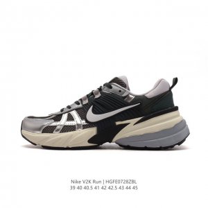 公司级 Nike 耐克 V2K Run 减震防滑 复古低帮跑步鞋 超火复古跑鞋，采用太空革组合呼吸网眼布鞋面材质，搭载正确4层组合底模，嵌入tpu加固稳定模块,
