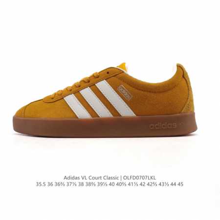 阿迪达斯 Adidas Vl Court Classic Shoes 运动休闲板鞋德训鞋 T头鞋 这款Adidas经典运动鞋，以经典造型塑就百搭风格。灵感源自A - 点击图像关闭