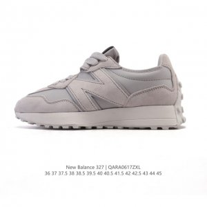 真标 Nb 新百伦 New Balance 327系列复古休闲运动慢跑鞋时尚男女运动鞋 以更纯粹的复古风格设计打造的全新造型 侧身还以解构设计，将 N 字标志以