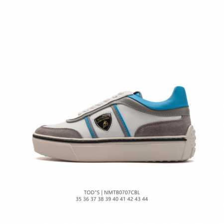 Tod'S托德斯舒适防滑运动鞋小牛皮鞋面橡胶厚底鞋底光滑皮革板鞋 白色 小白鞋，圆头款式 英伦风 夏#男女士运动慢跑鞋，材质进阶，轻便至简 新系列 皮革运动休闲 - 点击图像关闭