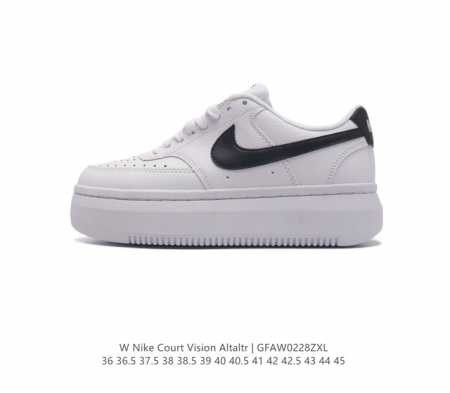 Nike耐克新款nike Court Vision Alta Ltr 厚底增高运动休闲板鞋 时尚设计 巧妙融合皮革材质搭配加高鞋底 出众篮球鞋外观搭配柔软鞋舌 - 点击图像关闭