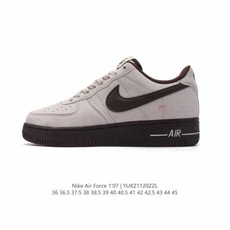 耐克 Nike Air Force 1 '07 Low 空军一号含气垫 低帮百搭厚底增高休闲运动板鞋。柔软、弹性十足的缓震性能和出色的中底设计，横跨复古与现代的 - 点击图像关闭