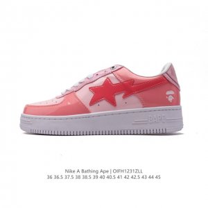 A Bathing Ape 安逸猿 男女同款运动鞋复古板鞋 升级原楦原纸版数据开发，采用超软皮革鞋面材质，内置全掌air Sole气垫定制联乘，日本里原宿潮流品