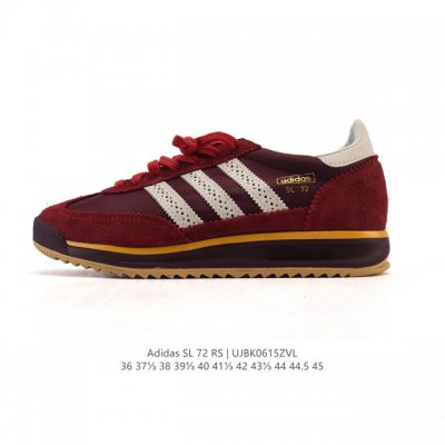 阿迪达斯Adidas Sl 72 Shoes 经典复古薄底运动鞋 T头鞋 三叶草复古休闲跑步鞋休闲运动鞋 这款经典运动鞋携复古型格，来访你的活力日常 采用舒爽帆