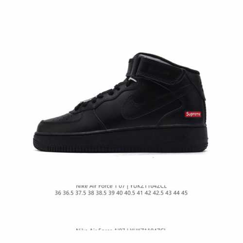 Nk Air Force 7 Mid AF1耐克 空军一号 AF1 中帮 魔术贴 厚底增高运动板鞋 原楦头原纸板 打造纯正空军版型。专注外贸渠道 全掌内置蜂窝气