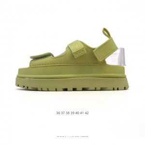 公司级 Ugg 女士凉鞋 新款上新啦 时尚百搭单品凉鞋沙滩鞋 魔术贴 一脚蹬凉拖鞋 潮流元素宽版弹力后跟带设计 在休闲拖鞋和舒适便鞋中任意切换 尺码 36-42