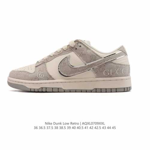 公司级 耐克Nike Dunk Low 板鞋 Sb系列经典百搭休闲运动板鞋 Gucci 联名，加厚鞋舌的填充，使舒适性大大提升，同时也更方便穿脱中底部分则加入了