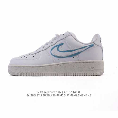 耐克 Nike Air Force 1 '07 Low 空军一号含气垫 低帮百搭厚底增高 小白鞋 休闲运动板鞋。柔软、弹性十足的缓震性能和出色的中底设计，横跨复