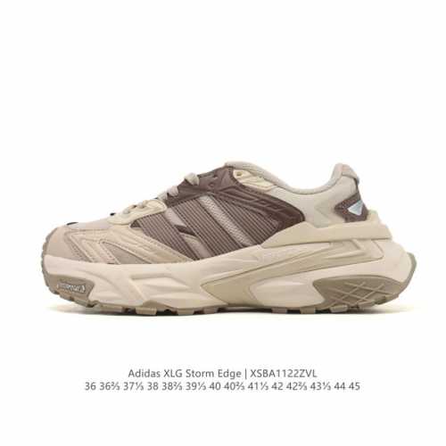 新品公司级 阿迪达斯 Adidas Xlg Storm Edge 机甲风暴 舒适百搭 防滑耐磨 老爹鞋 机甲风暴系列运动跑步鞋：未来美学与科技融合，鞋面用金属质