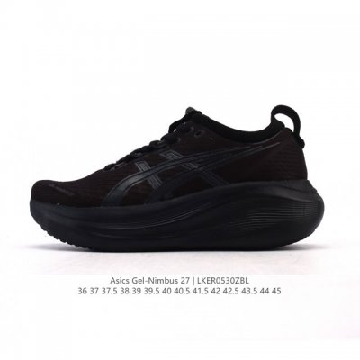 公司级 Asics亚瑟士升级Gel-Nimbus 27男女款跑鞋透气缓震回弹跑鞋N27跑步鞋该鞋款专为提高跑者舒适度和运动表现而设计，搭载了新型鞋面材料和更强的