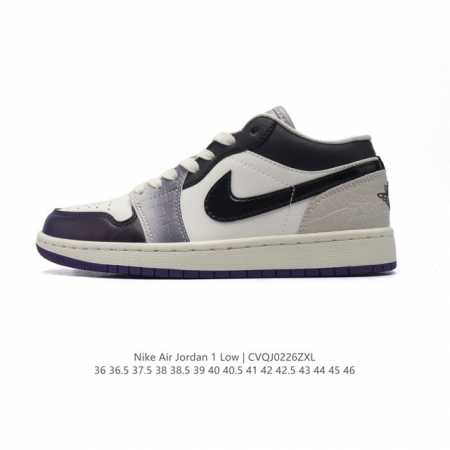 耐克 乔丹Air Jordan 1 Low Aj1 乔1 乔丹1代Aj1 低帮复古文化休闲运动篮球鞋。从1985 年面世的元年款汲取设计灵感，采用简洁大方的经典 - 点击图像关闭