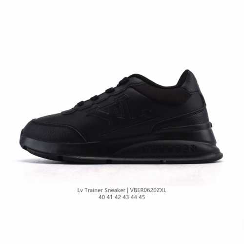 Lv Classic运动鞋 Lv 路易威登Louis Vuitton路易威登Lv男鞋Classic运动鞋2025款小牛皮字母休闲鞋白色1Ahstf 新款Lv板鞋