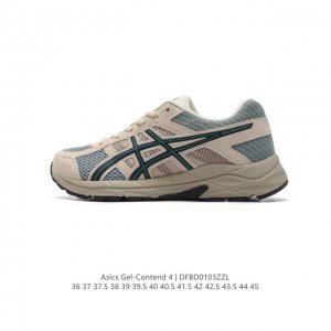 Asics 亚瑟士 2024新款男女子gel-Contend 4缓震回弹透气跑步鞋！高颜值百搭入门级跑鞋多层网面织物+植绒材质构成了亚瑟士logo图案，具有很高