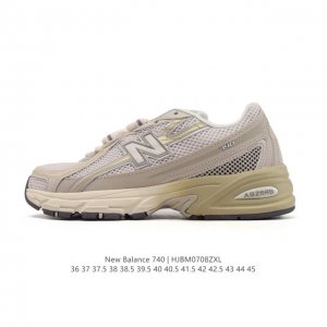 New Balance Mr740 Nb新百伦系列复古老爹风休闲运动慢跑鞋。采用轻质牛剖革拼接透气网眼衬垫织物鞋面材质 T-Beam大底提供足步弓支撑 保持步态