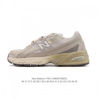 New Balance Mr740 Nb新百伦系列复古老爹风休闲运动慢跑鞋。采用轻质牛剖革拼接透气网眼衬垫织物鞋面材质 T-Beam大底提供足步弓支撑 保持步态