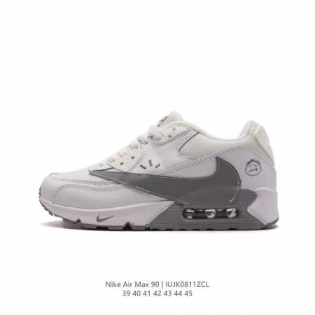 nike 耐克 Air Max 90 男子休闲运动鞋 气垫运动鞋 鬼脸 倒钩 超大logo透气舒适减震耐磨底休闲运动跑步鞋。设计均采用无缝防水 Tech Tuf - 点击图像关闭