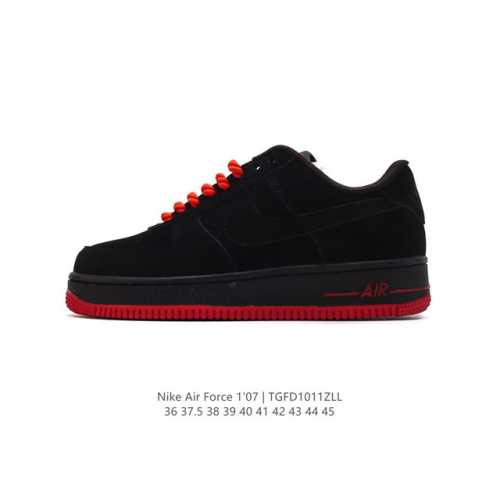 耐克 Nike Air Force 1 '07 Low 空军一号含气垫 小白鞋 低帮百搭厚底增高休闲运动板鞋。柔软、弹性十足的缓震性能和出色的中底设计，横跨复古