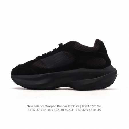 公司级 椰香扑鼻New Balance Warped Runner新款老爹鞋 厚底增高休闲复古运动跑步鞋。Beam大底提供足步弓支撑，解构皮革。用猪巴革拼接透气 - 点击图像关闭