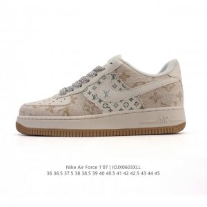 公司级 Af1耐克 Nike Air Force 1 ‘07 Low 空军一号 小白鞋 厚底增高百搭运动板鞋 路易威登联名 原楦头原纸板 打造纯正空军版型，专注