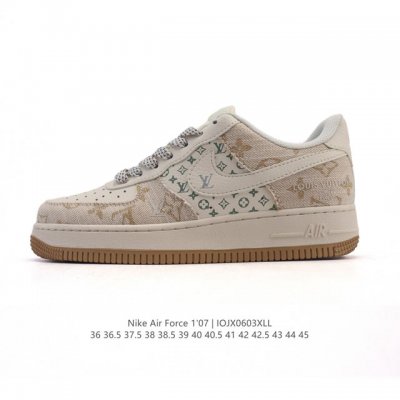 公司级 Af1耐克 Nike Air Force 1 ‘07 Low 空军一号 小白鞋 厚底增高百搭运动板鞋 路易威登联名 原楦头原纸板 打造纯正空军版型，专注