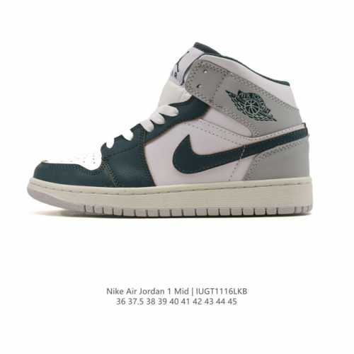 公司级 耐克 Nike Air Jordan 1 Mid 男女子篮球鞋时尚轻盈板鞋Aj1乔1运动鞋 乔丹一代 高帮复古休闲篮球鞋 。Air Jordan 1 M