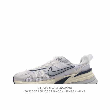Nike 耐克 V2K Run 减震防滑 复古低帮跑步鞋 超火复古跑鞋，采用太空革组合呼吸网眼布鞋面材质，搭载正确4层组合底模，嵌入tpu加固稳定模块,双层md - 点击图像关闭